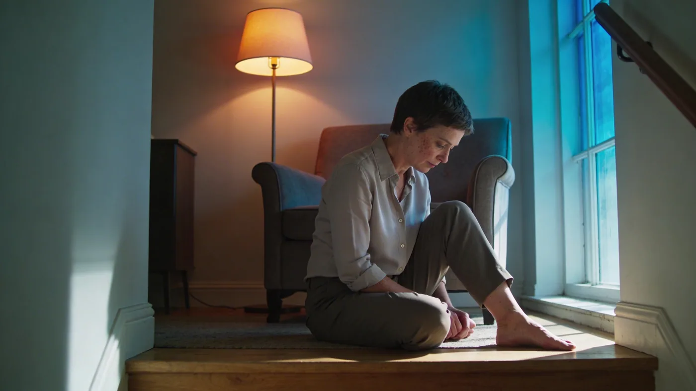 Bare feet on worn wooden steps in natural light showing body-first inner child healing approach — inner child healing activities