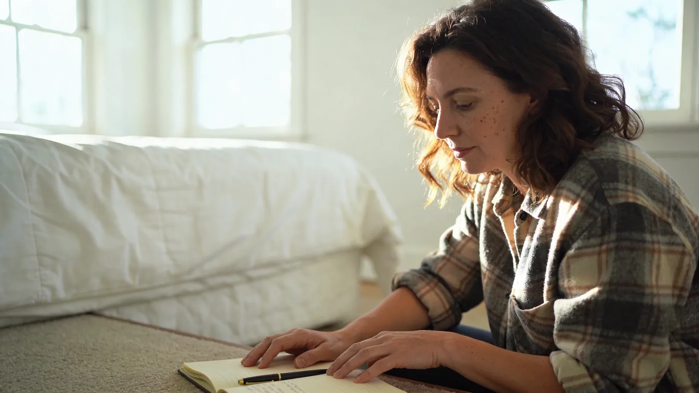 Fingertips resting gently on open journal page with pen laid down, the real question beneath feeling Fingertips resting gently on open journal page with pen laid down, the real question beneath feeling misunderstood