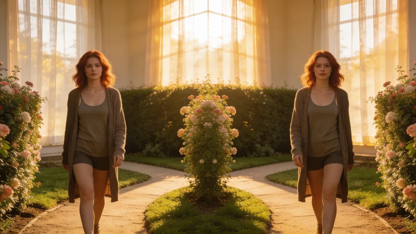 Forking garden path with no markers showing the difference between ego and higher self is not clean