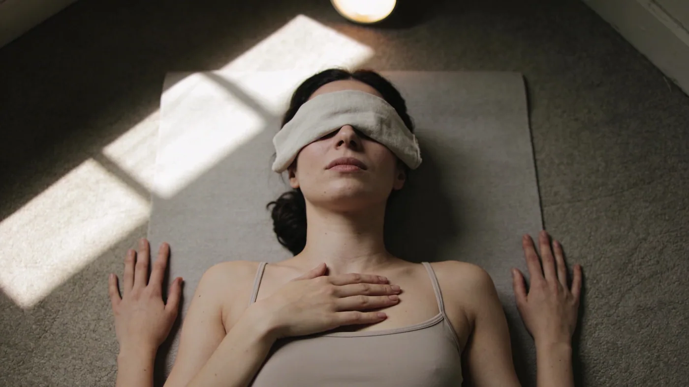 Hand resting on sternum showing what self compassion feels like in the body — what is self compassion