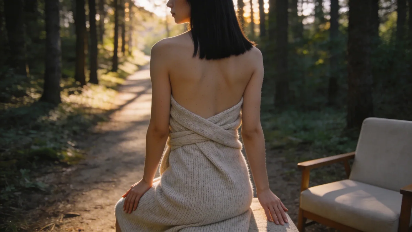 Hands resting palms down on lap during body check to separate ego noise from intuition — signs your ego is blocking intuition