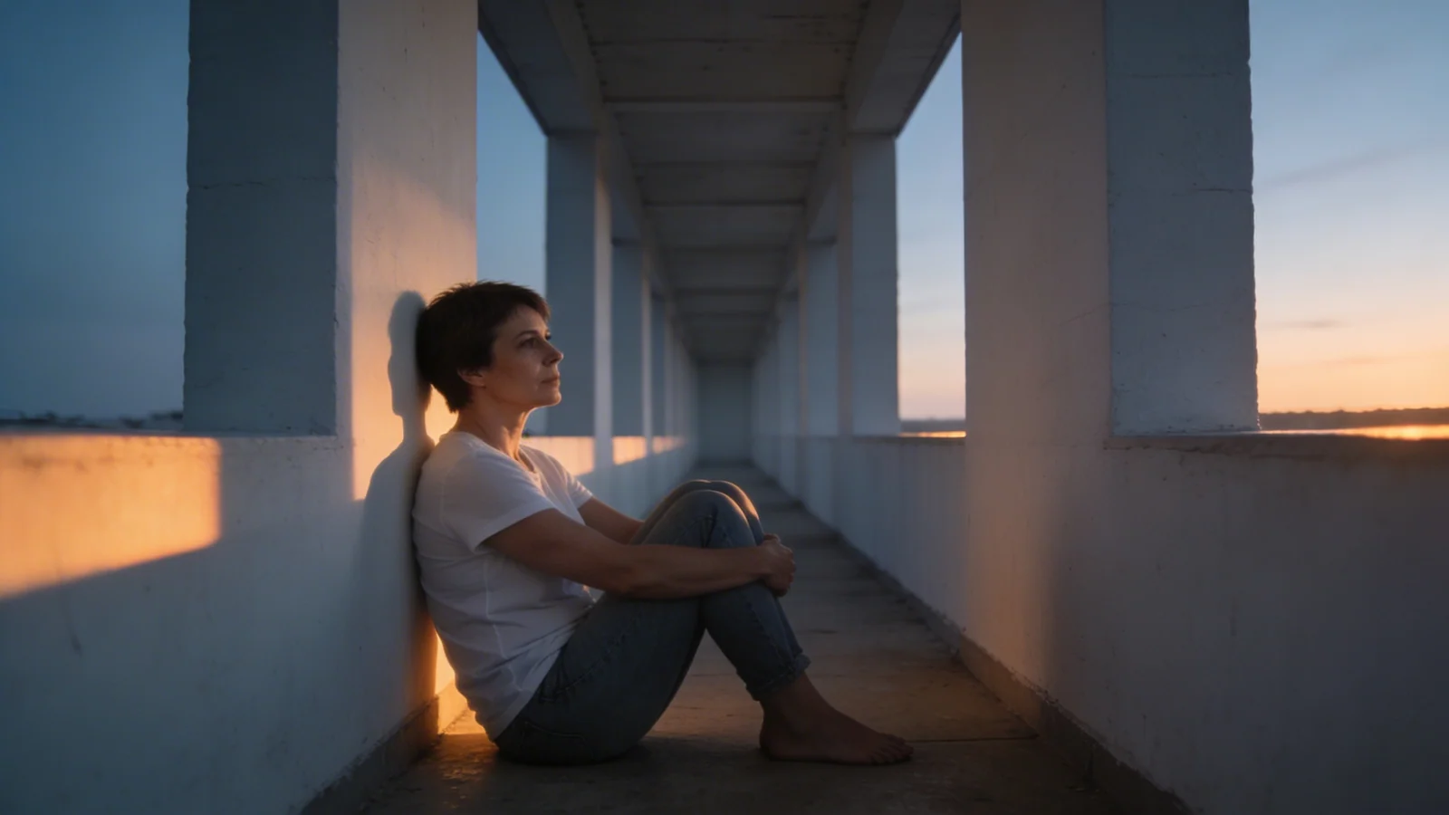 Hero image: person in a quiet moment of reflection — When you say I feel disconnected from myself this is usually — feeling disconnected from myself