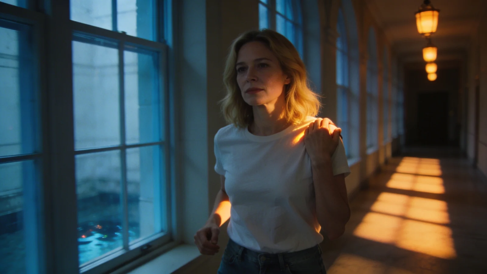 Hero image: person in a quiet moment of stillness and emotional recognition — inner child healing affirmations