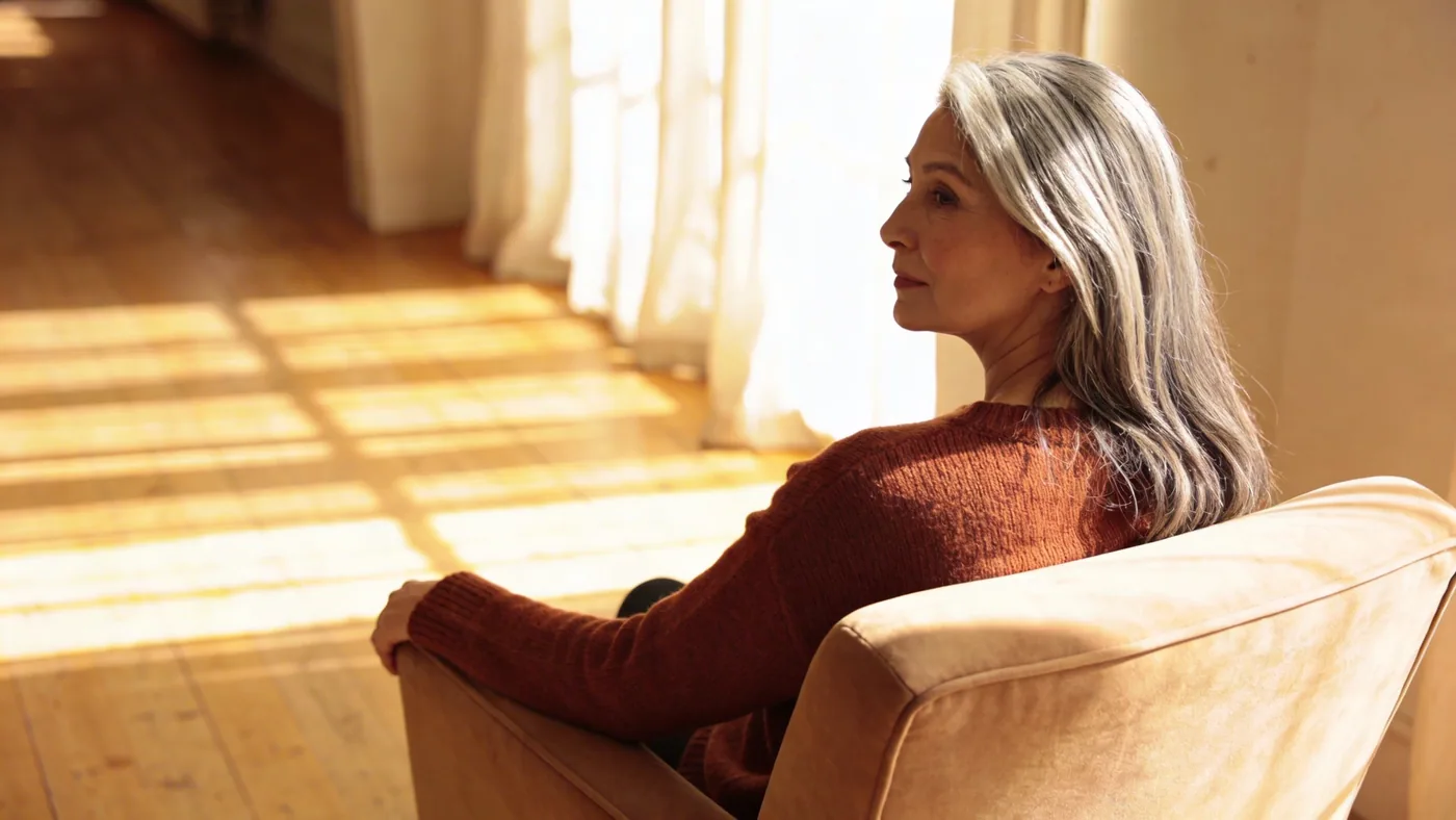 Imperfect ceramic bowl in morning light on linen, quiet change after non dual awareness practice