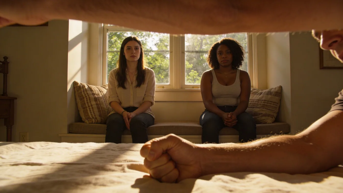 Man's hand releasing a fist on linen sheet showing why surrender feels impossible when needed most — how to surrender when everything falls apart