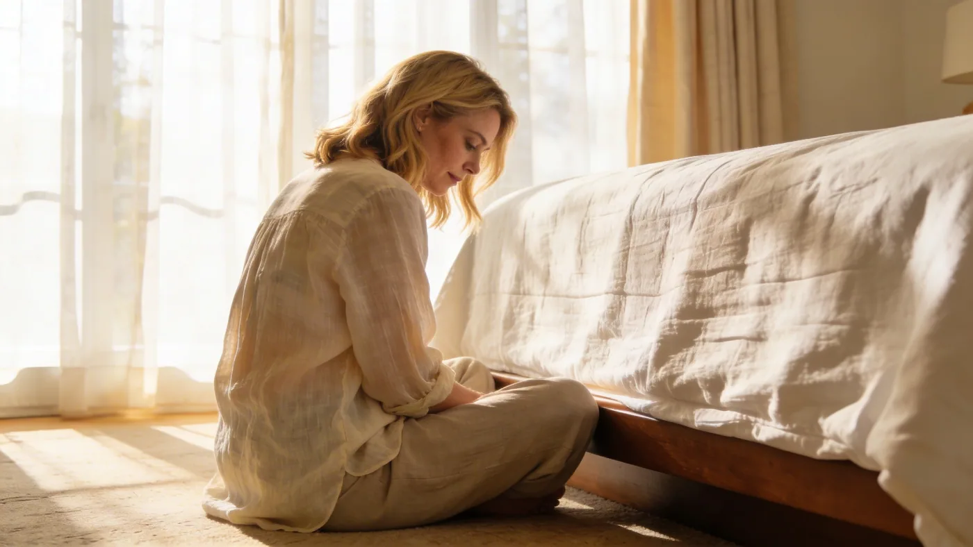 Man sitting still on a park bench looking down illustrating what emotional numbness actually is
