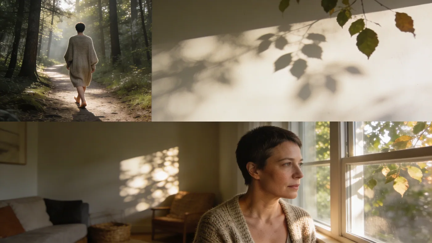 Person at window contemplating the separation between ego and intuition during quiet morning reflection — ego tricks vs true intuition signals