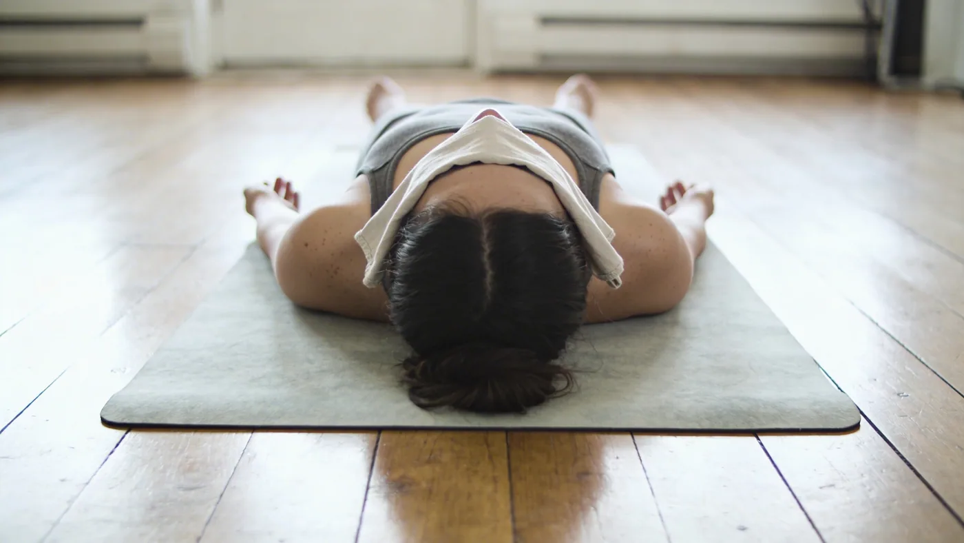 Person in feeling session posture on wooden floor, 8-minute body reality check for spiritual teacher Person in feeling session posture on wooden floor, 8-minute body reality check for spiritual teacher assessment — is my spiritual teacher a narcissist