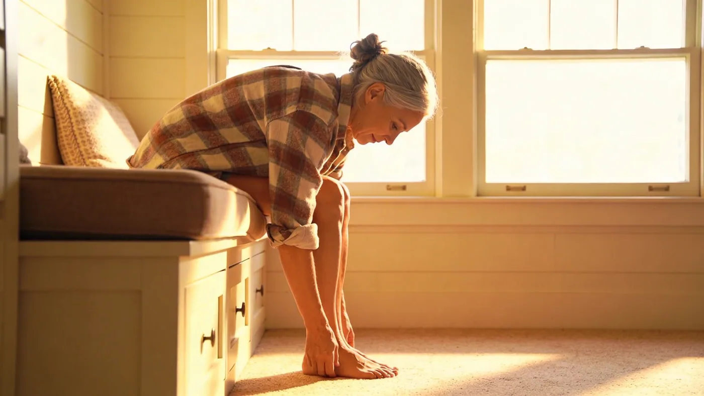 Stillness: person in a quiet moment of reflection — When growth feels tight instead of true — spiritual ego