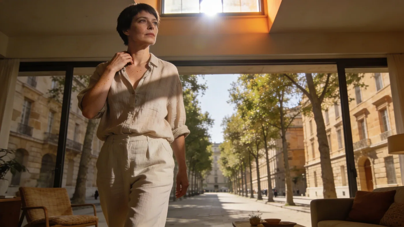 Woman's hand resting on her collarbone showing body tension, shadow work in the body — shadow work examples
