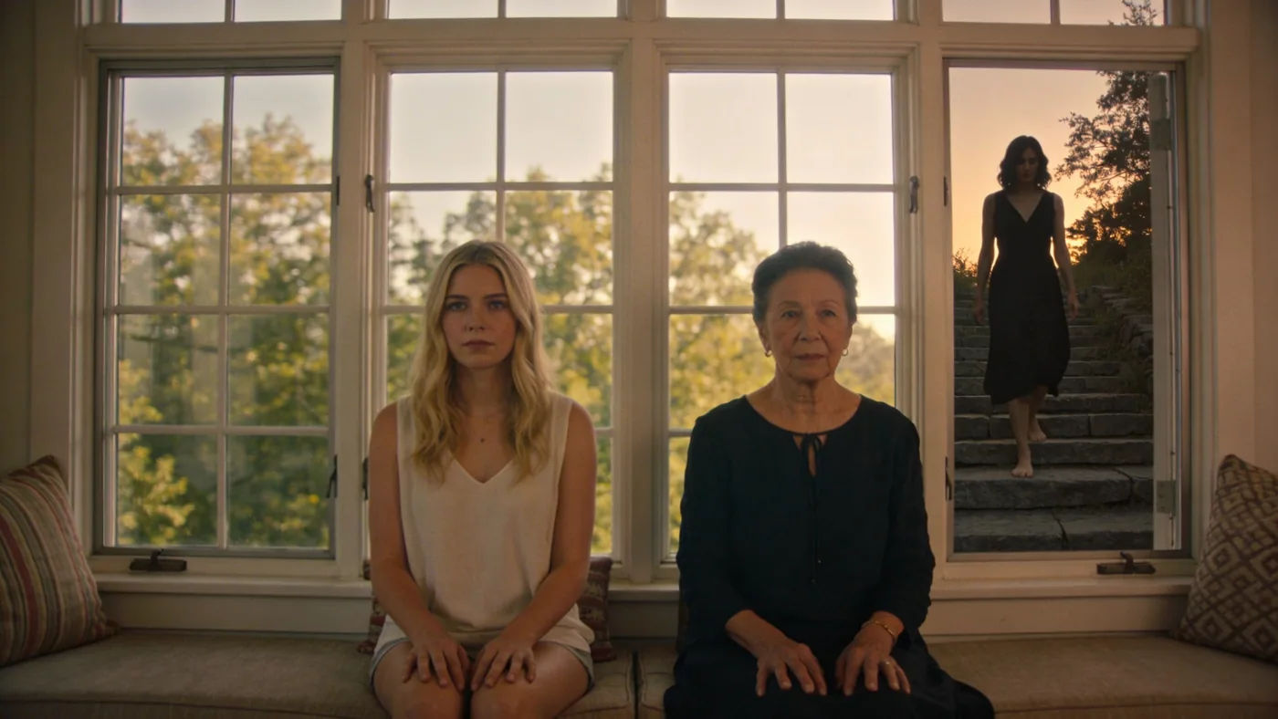 Woman walking barefoot down stone steps at dusk in a body-grounded practice for shadow work — what is shadow work spirituality