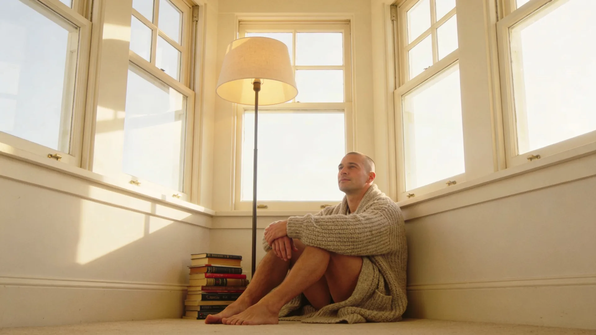 Woman standing in doorway threshold as light enters showing what a good anxiety quiz can reveal