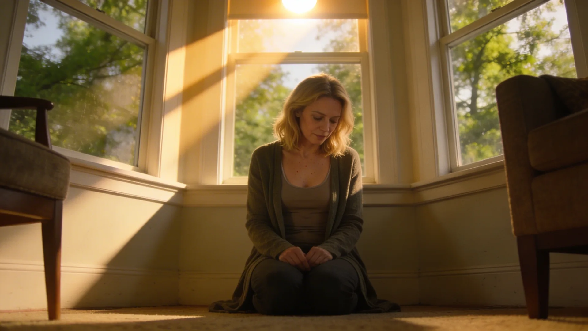 Woman ascending outdoor stairs at dawn with open posture illustrating why saying I'm fine can hurt more than silence