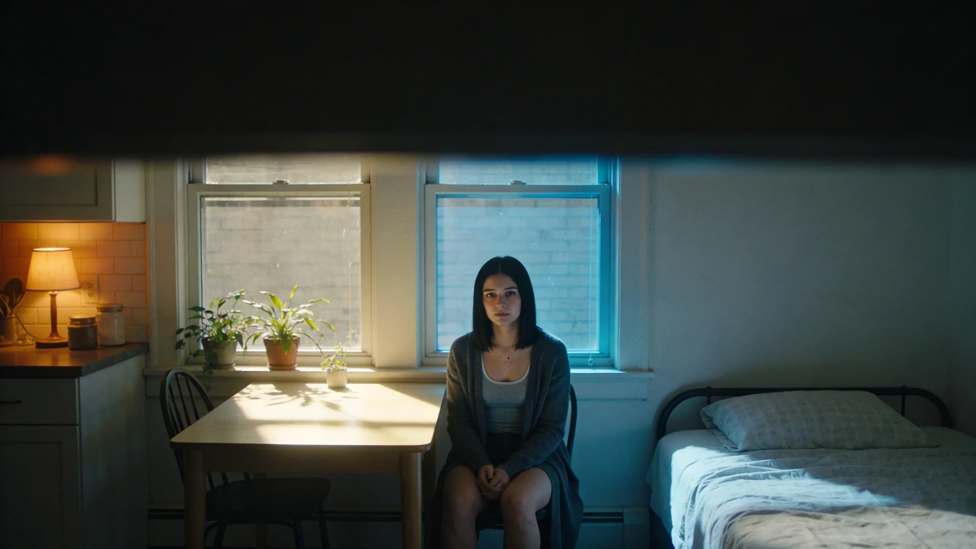 Woman sitting on bed edge in morning light exploring insecurity meaning through quiet inward reflection