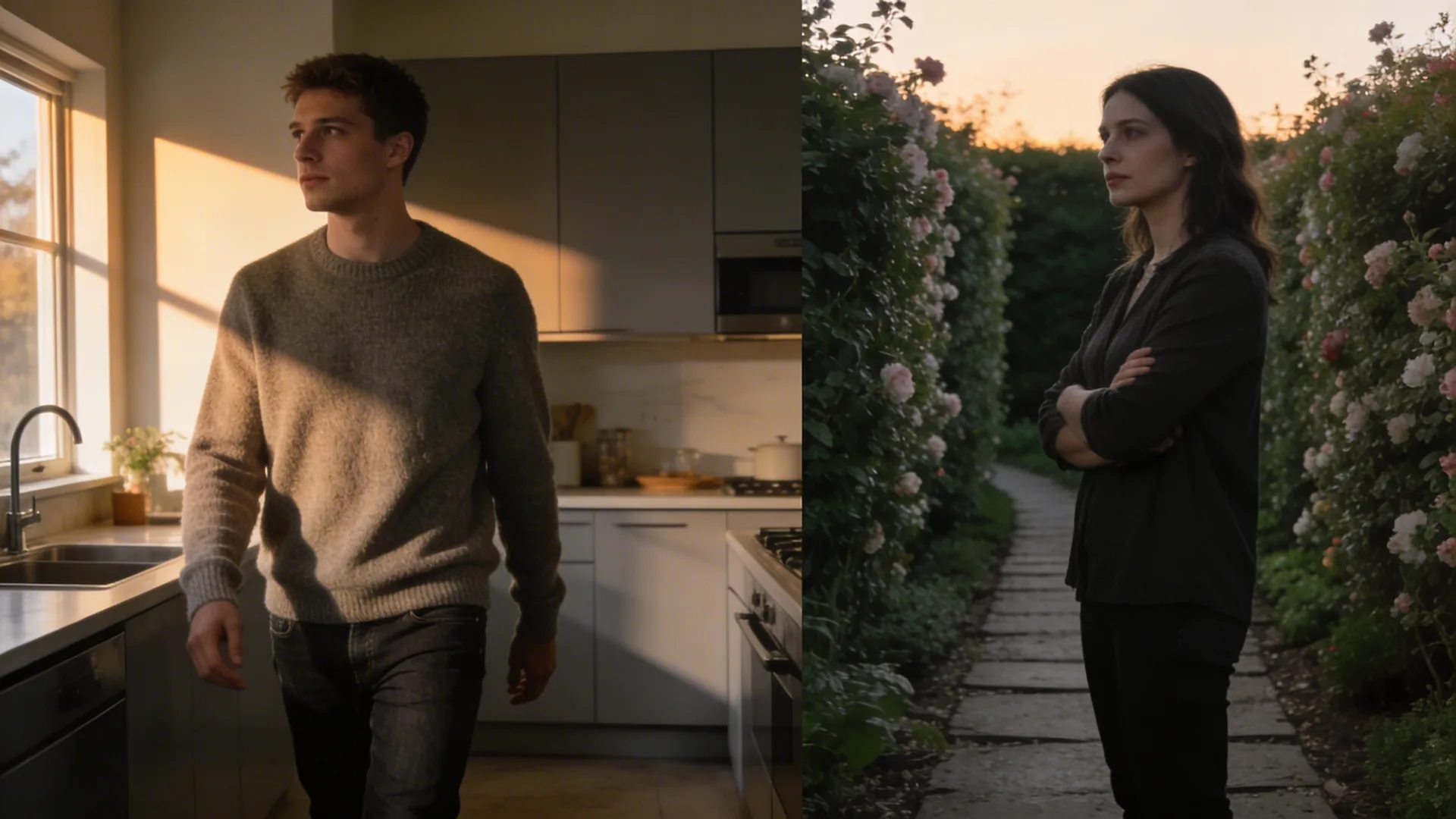 Man standing alone in modern kitchen with arms crossed showing signs someone is hiding their feelings for you