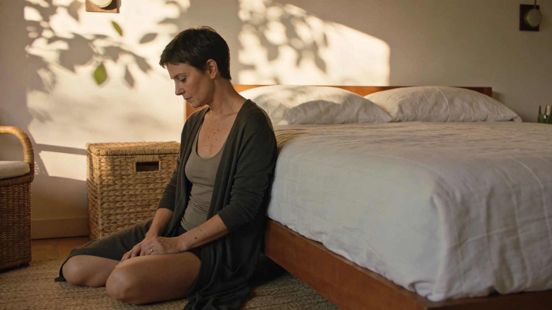 Two women sharing quiet stillness in a doorway illustrating things nobody tells you about breakup grief